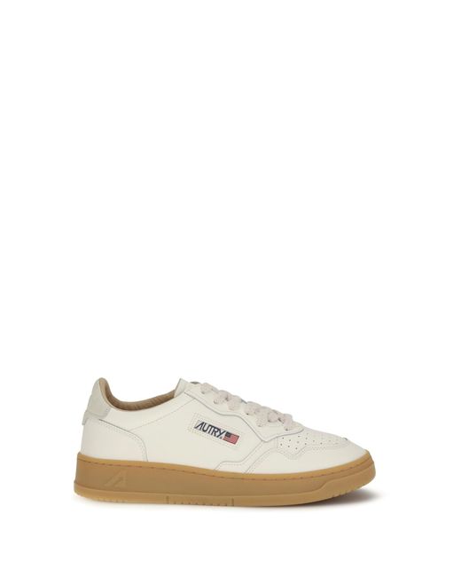 Autry White Medalist Low Leather Sneakers Marshmallow for men