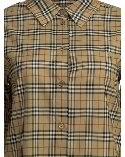 Burberry Green Emma Check Casual Shirt
