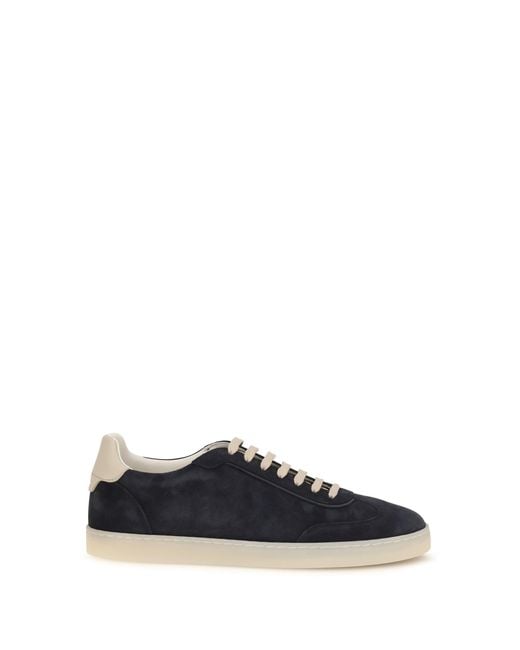 Brunello Cucinelli Blue Sneakers Suede for men