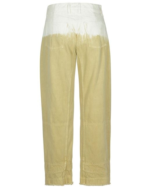 Jil Sander Yellow Cotton Jeans