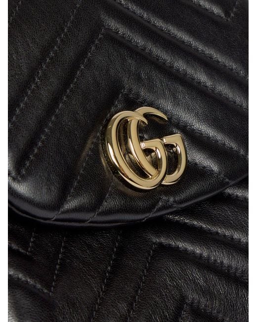 Gucci Black Gg Marmont Mini Leather Backpack