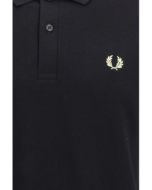 Fred Perry Black M3 Cotton Piqué Polo/Champagne for men