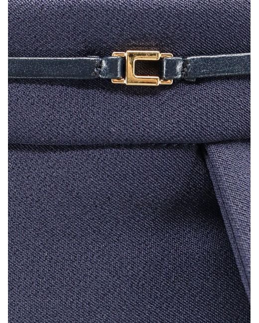 Elisabetta Franchi Blue Essentials Trousers