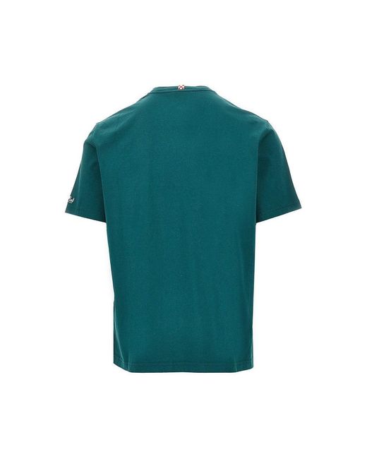 Mc2 Saint Barth Green 'Portofino' T-Shirt With Schweppes Embroidery for men
