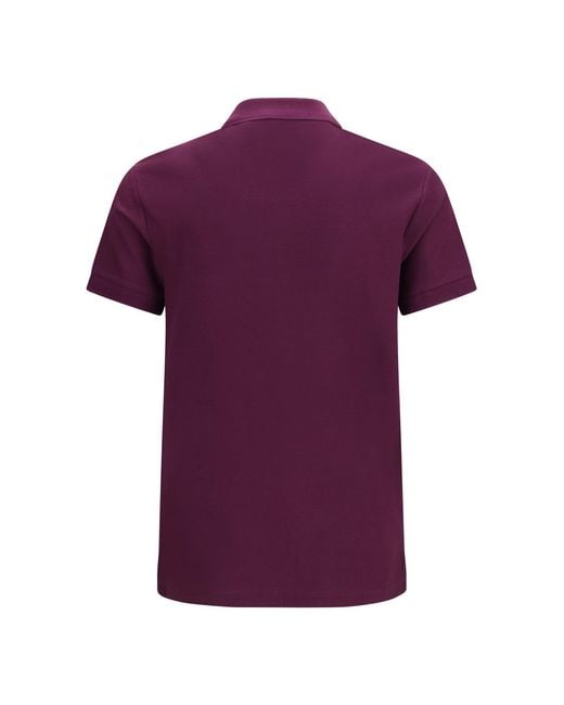 Burberry Purple Cotton Polo Shirt Fig for men