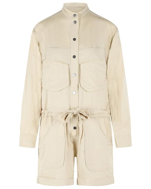 Isabel Marant Natural 'Betyna' One-Piece Jumpsuit