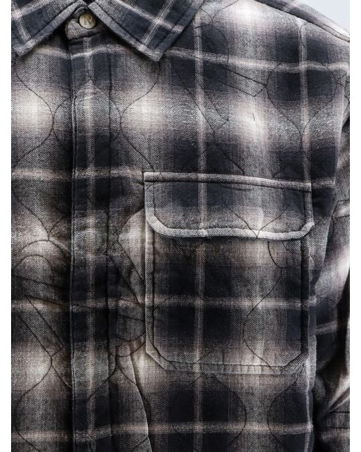 Represent Gray Logo Quilted Shirt/Jacket for men