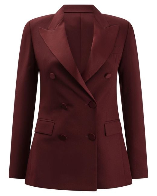 Semler Red Double Breasted Blazer Jacket