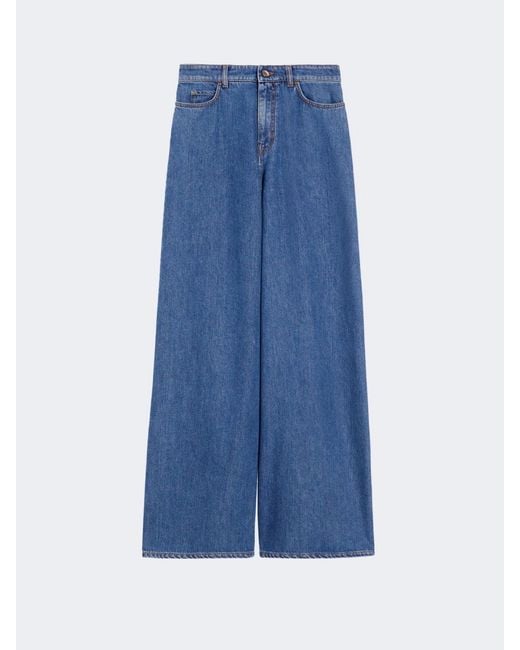 Max Mara Blue Wide Leg Jeans