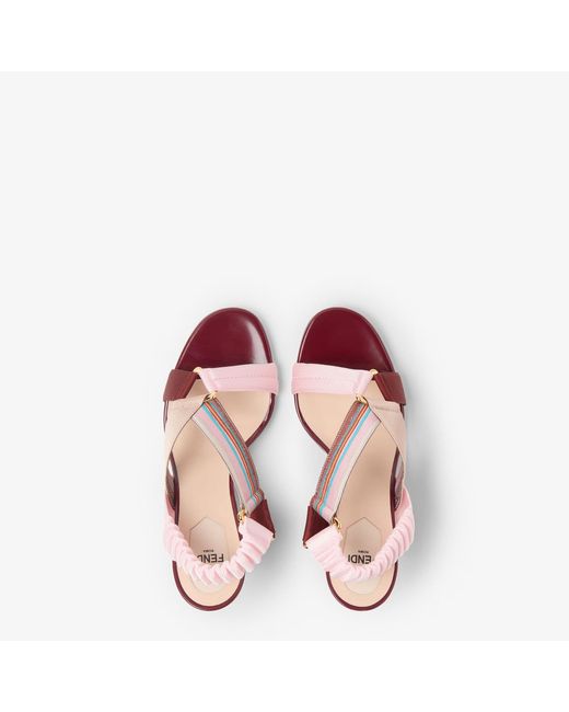 Fendi Pink Colibrì Iconic 85Mm Heeled Sandals
