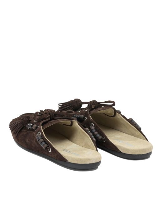 Miu Miu Brown "Deck" Sabot
