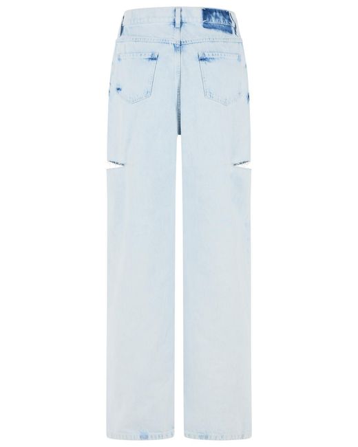 Maison Margiela Blue 'Cut-Out' Light Denim Jeans