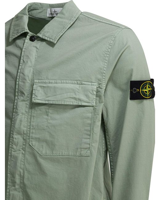 Stone Island Green Cotton Jacket for men