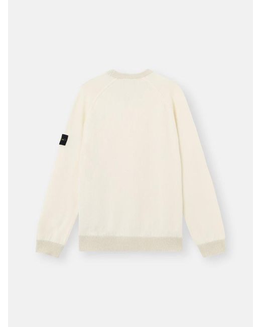 Stone Island Natural Organic Cotton Crewneck Knitwear for men