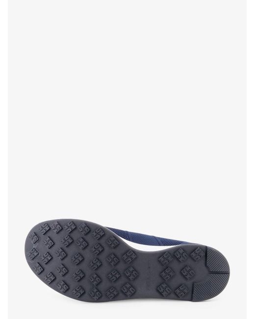 Kiton Blue Knitted Sneakers With Suede Inserts for men