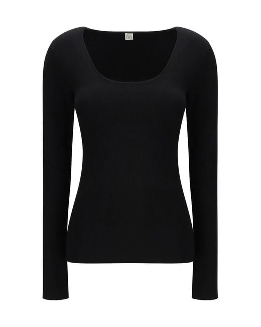 Totême Black Compact Sweater