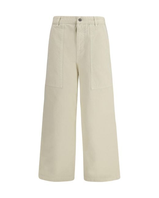Moncler White Cotton Pants
