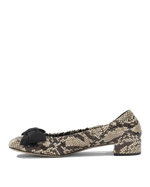 Prada Natural Heeled Leather Ballet