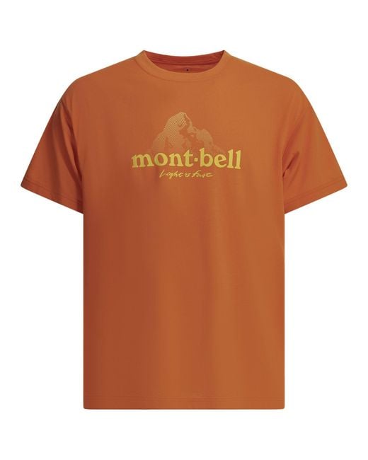 Montbell Orange T-Shirts for men