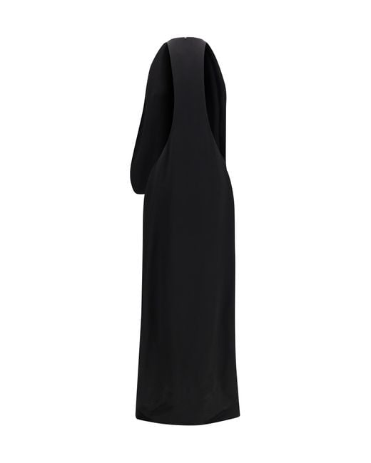 Max Mara Black Long Dolmen Dress