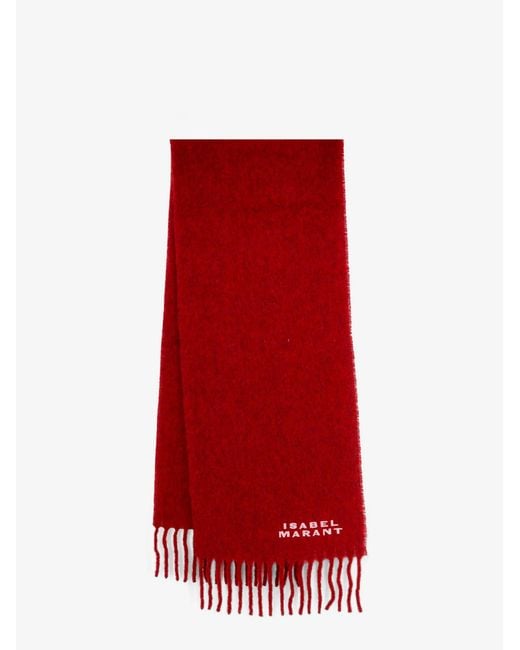 Isabel Marant Red Scarf Alpaca Blend