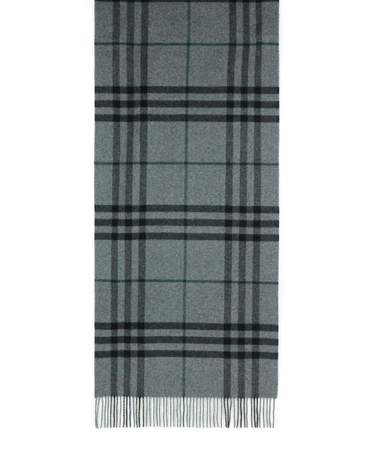 Burberry Gray Cashmere Scarf for men