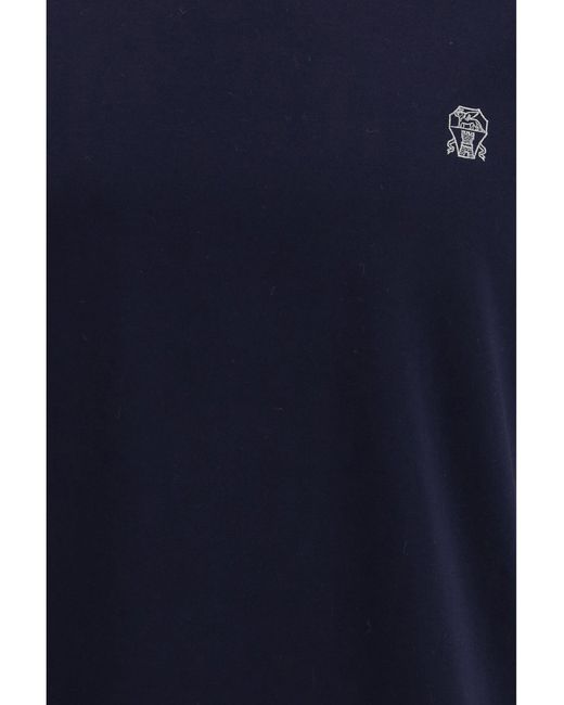 Brunello Cucinelli Blue T-Shirts for men