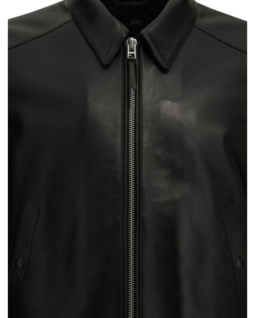 Tom Ford Black Leather Jacket for men