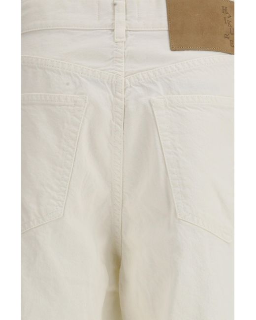 Haikure White Becky Twill 45 Bermuda Shorts Off