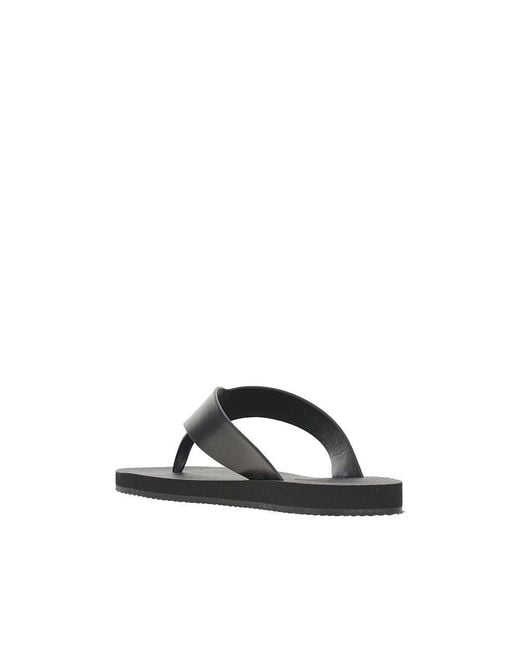 The Row Black 'Dune Classic Ginza' Leather Thong Slides