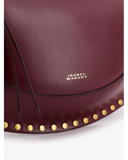 Isabel Marant Purple Naoko Leather Crossbody Bag