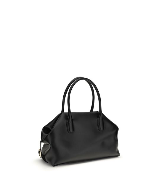 THEMOIRÈ Black Tallia Trank Medium Shoulder Bag Jet