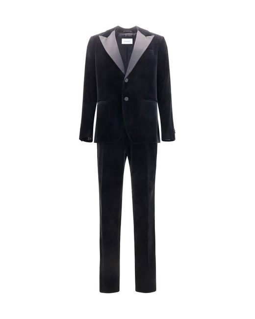 Ferragamo Blue Velvet Tuxedo Suit for men