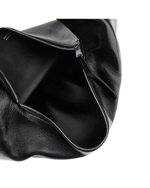 Khaite Black Medium 'Olivia' Leather Hobo Bag
