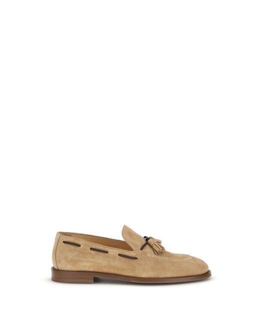 Brunello Cucinelli Natural Tassel Loafers for men