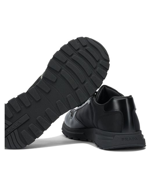 Prada Black Re-Nylon And Leather "Prax 01" Sneakers for men