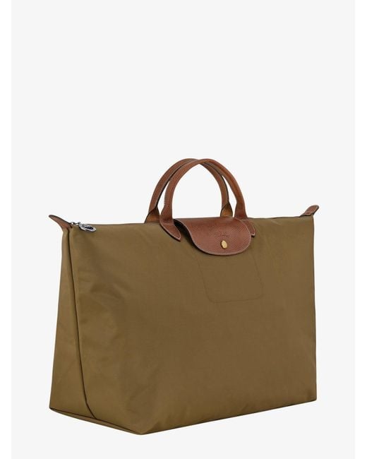 Longchamp Brown Le Pliage Nylon Handbag