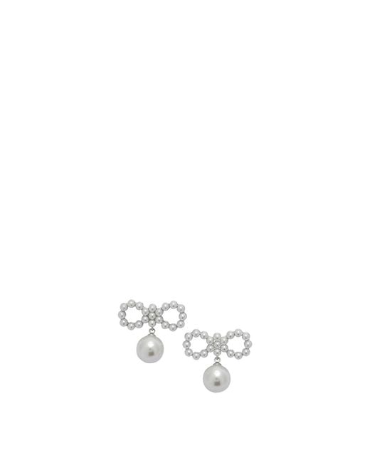 Self-Portrait White Earrings With Pearls