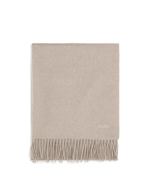 Women's White Cashmere Scarf