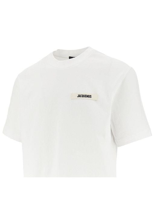 Jacquemus White 'Gros Grain' T-Shirt for men