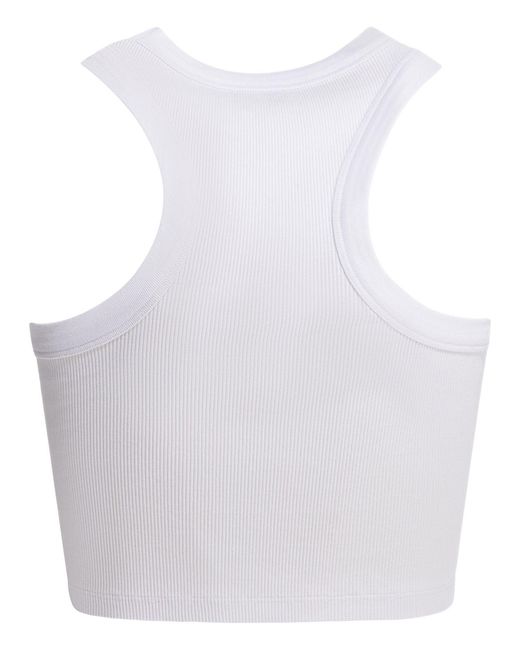 Givenchy White Cropped Tank Top With Logo