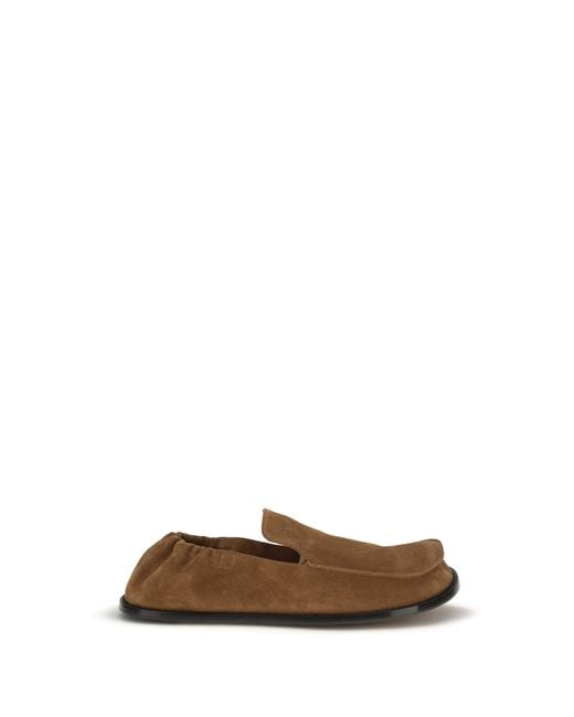 Loewe Brown Flex Suede Loafers for men