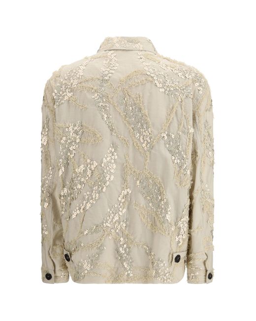 Brunello Cucinelli White Embroidered And Sequined Jacket