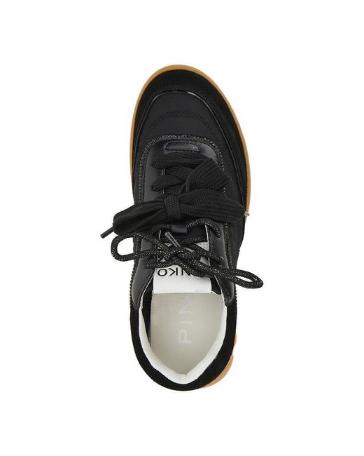 Pinko Blue Suede Leather And Nylon Sneakers