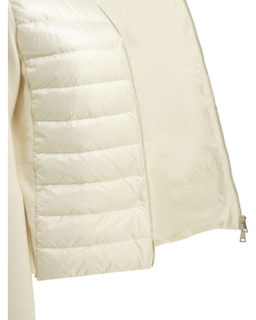 Moncler Natural Padded Wool Cardigan