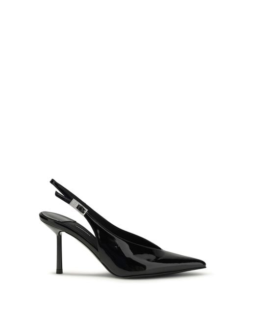 Le Silla Black Slingback Pumps Clivage Patent