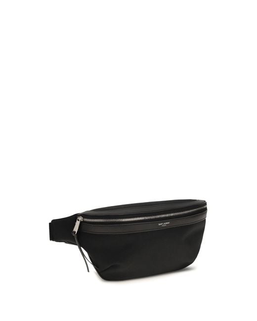 Saint Laurent White Canvas Fanny Pack