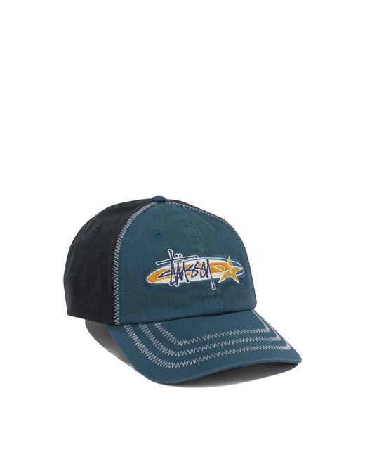 Stussy Blue Cotton Hat for men
