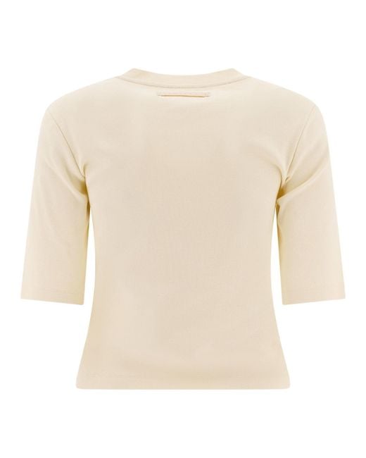 Sandbeige White T-Shirts