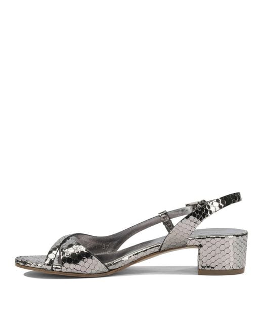 Roberto Del Carlo Metallic Goat Leather Sandals